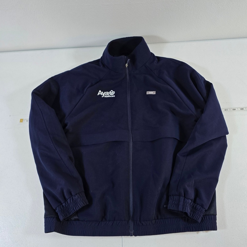 FIGS Technical Blue Full Zip Scrub Jacket W20SW1024 aya healthcare Small